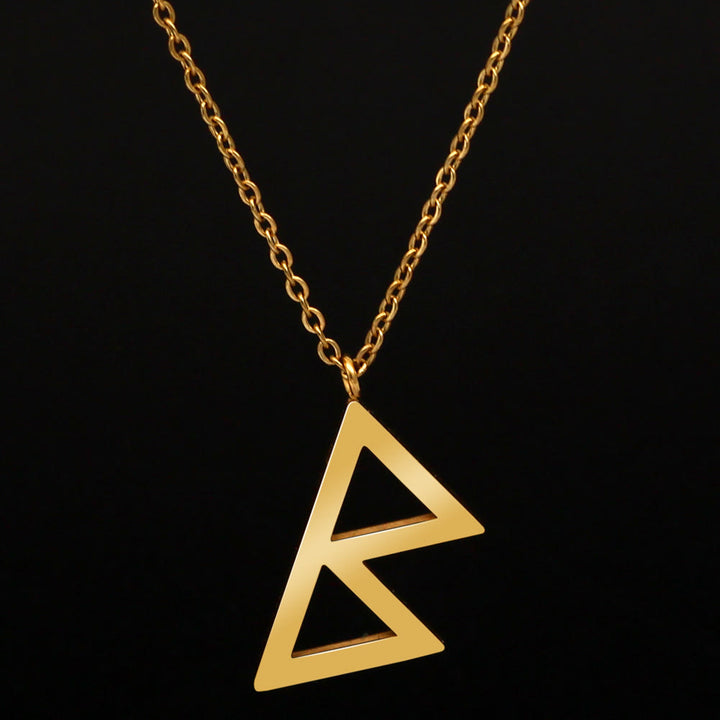 FREE Today: Viking Runes Letters Pendant Charm Personalized Necklace Norse Mythology Viking Gift - ᛒ - B - Golden - image 15