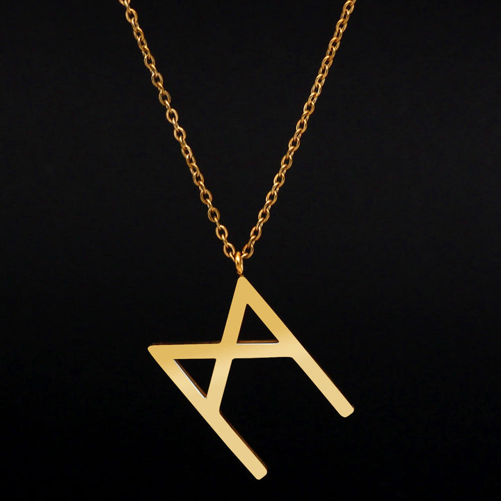 FREE Today: Viking Runes Letters Pendant Charm Personalized Necklace Norse Mythology Viking Gift - ᛗ - ᛖ - Golden - image 36