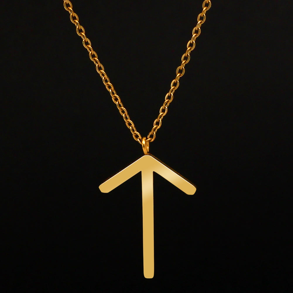 FREE Today: Viking Runes Letters Pendant Charm Personalized Necklace Norse Mythology Viking Gift - ᛏ - T - Golden - image 49