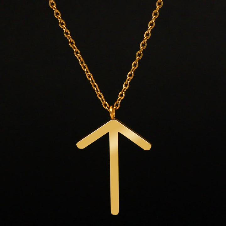 FREE Today: Viking Runes Letters Pendant Charm Personalized Necklace Norse Mythology Viking Gift - ᛏ - T - Golden - image 49