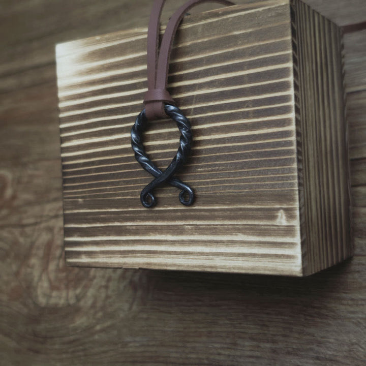 FREE Today: Norse Odal Othala Rune Pendant Twisted Iron Necklace Leather Cord Jewelry Gift - image 8