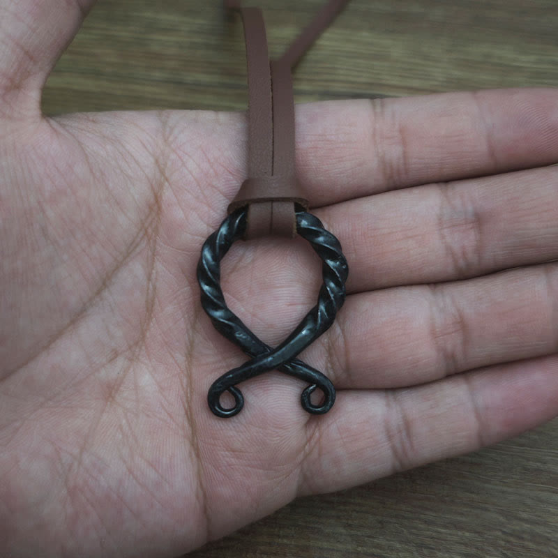 FREE Today: Norse Odal Othala Rune Pendant Twisted Iron Necklace Leather Cord Jewelry Gift - image 7