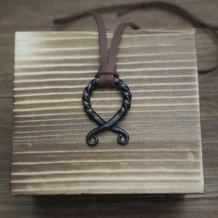 FREE Today: Norse Odal Othala Rune Pendant Twisted Iron Necklace Leather Cord Jewelry Gift - image 9