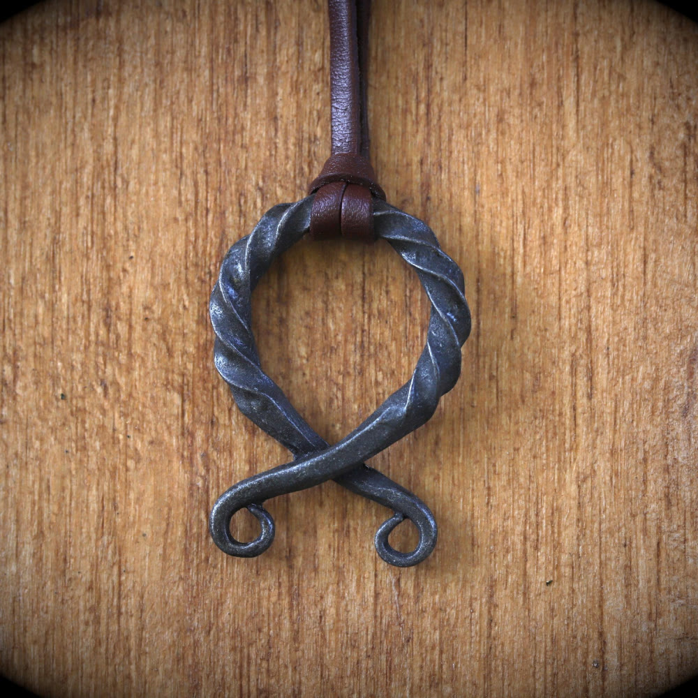 FREE Today: Norse Odal Othala Rune Pendant Twisted Iron Necklace Leather Cord Jewelry Gift - image 5