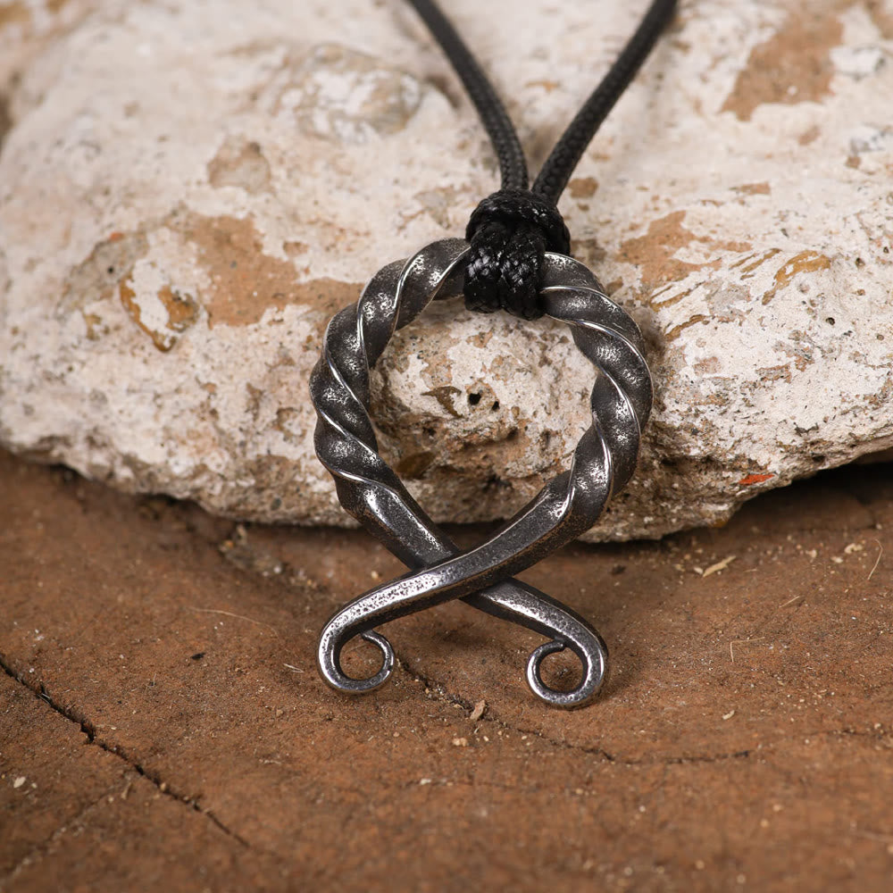 FREE Today: Norse Odal Othala Rune Pendant Twisted Iron Necklace Leather Cord Jewelry Gift - image 4