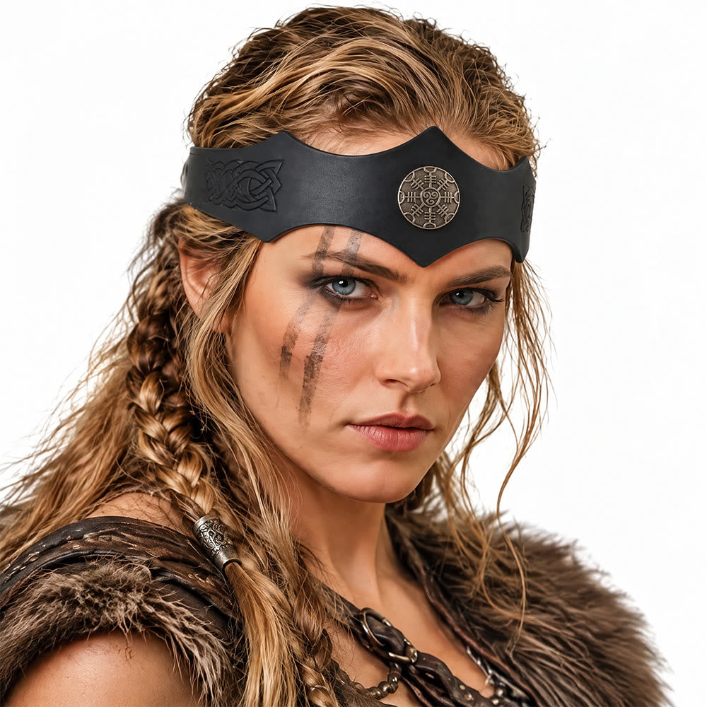 FREE Today: Medieval Embossed Faux Leather Headpiece Viking Retro Renaissance Adjustable Cosplay Headband - image 10
