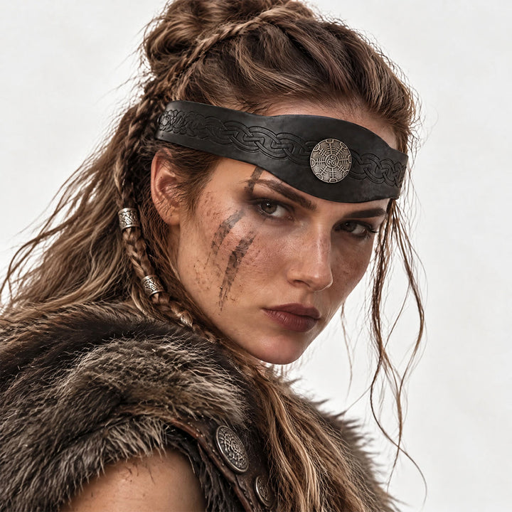 FREE Today: Medieval Embossed Faux Leather Headpiece Viking Retro Renaissance Adjustable Cosplay Headband - image 18