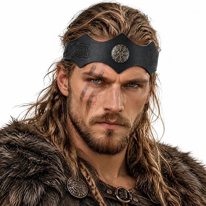 FREE Today: Medieval Embossed Faux Leather Headpiece Viking Retro Renaissance Adjustable Cosplay Headband - image 8