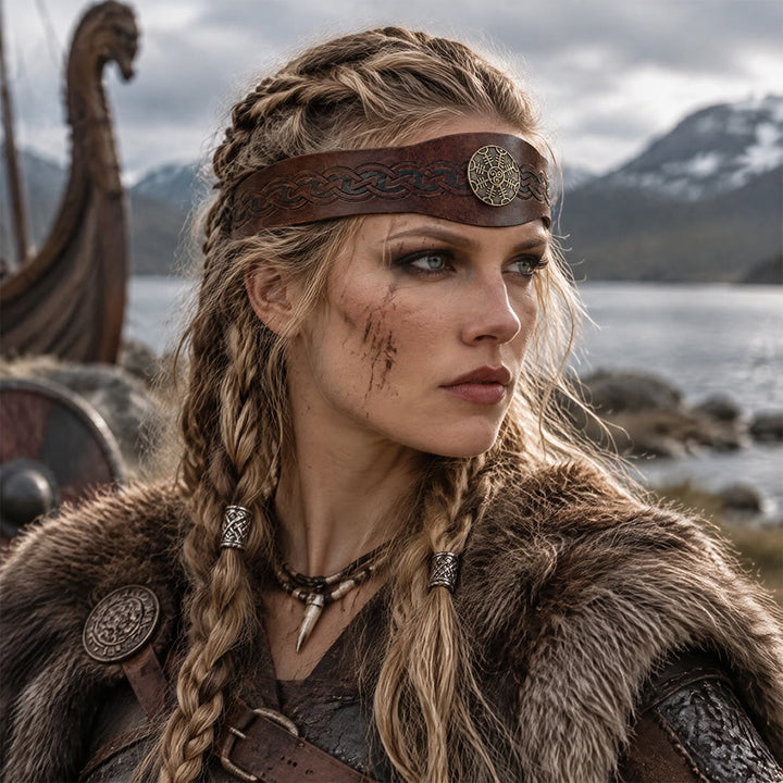 FREE Today: Medieval Embossed Faux Leather Headpiece Viking Retro Renaissance Adjustable Cosplay Headband - image 14