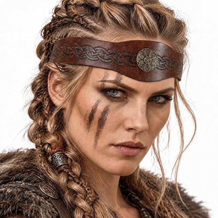 FREE Today: Medieval Embossed Faux Leather Headpiece Viking Retro Renaissance Adjustable Cosplay Headband - image 13