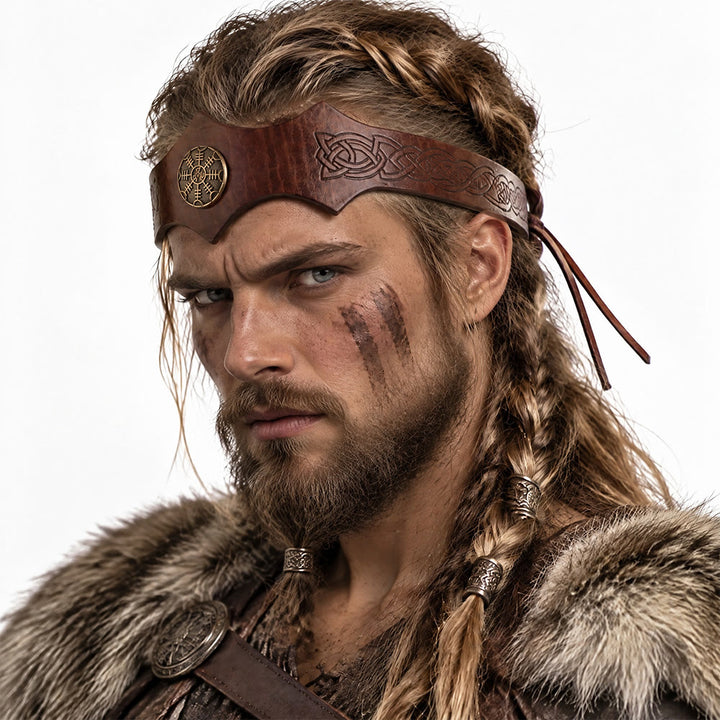 FREE Today: Medieval Embossed Faux Leather Headpiece Viking Retro Renaissance Adjustable Cosplay Headband - image 3