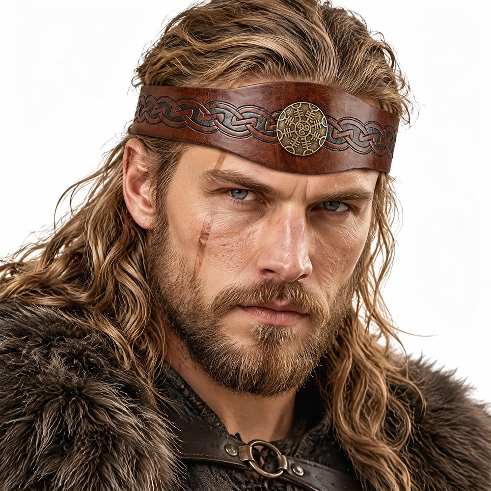 FREE Today: Medieval Embossed Faux Leather Headpiece Viking Retro Renaissance Adjustable Cosplay Headband - image 15