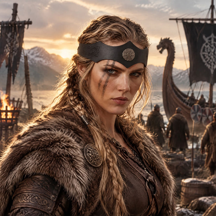 FREE Today: Medieval Embossed Faux Leather Headpiece Viking Retro Renaissance Adjustable Cosplay Headband - image 11