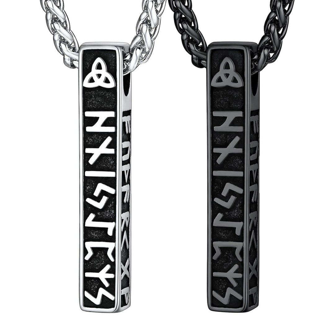 FREE Today: Vintage Celtic Knot Bar Pendant Men's Stainless Steel Viking Rune Necklace - image 4