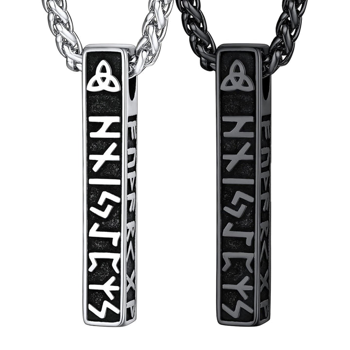 FREE Today: Vintage Celtic Knot Bar Pendant Men's Stainless Steel Viking Rune Necklace - image 4