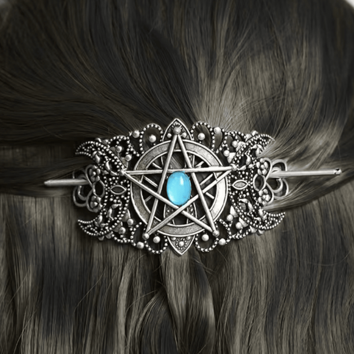 FREE Today: Pentagram Moon Filigree Hairpin - image 0