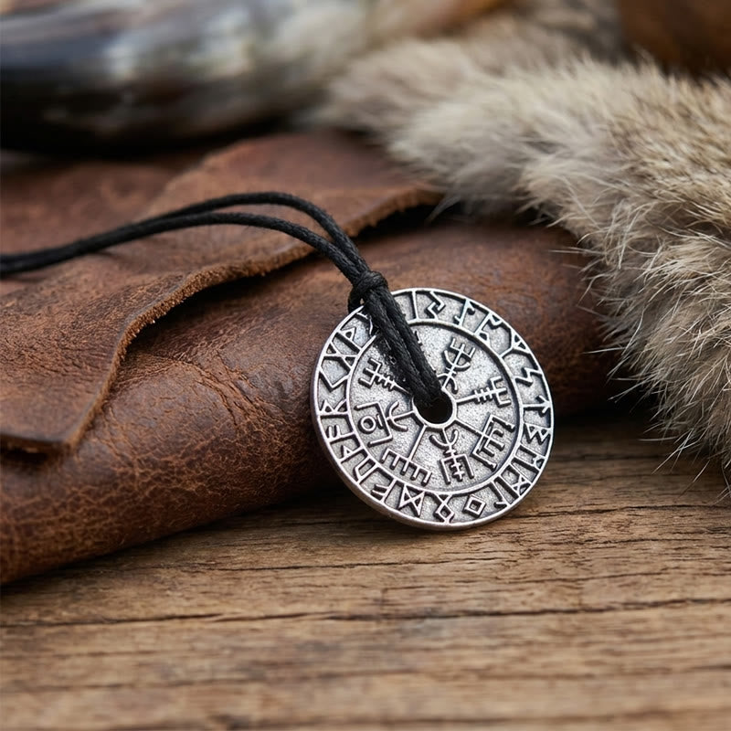 FREE Today: Nordic Valknut Odin Viking Vegvisir Compass Coin Pendant Alloy Amulet Necklace - Silver - image 0