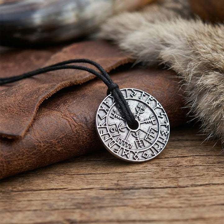 FREE Today: Nordic Valknut Odin Viking Vegvisir Compass Coin Pendant Alloy Amulet Necklace - Silver - image 0