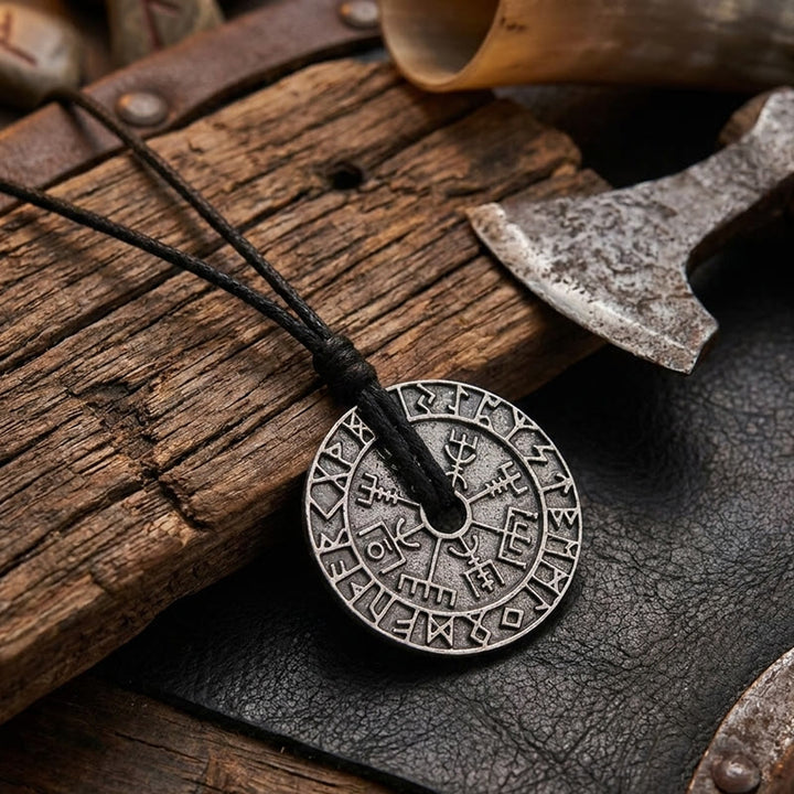 FREE Today: Nordic Valknut Odin Viking Vegvisir Compass Coin Pendant Alloy Amulet Necklace - image 4