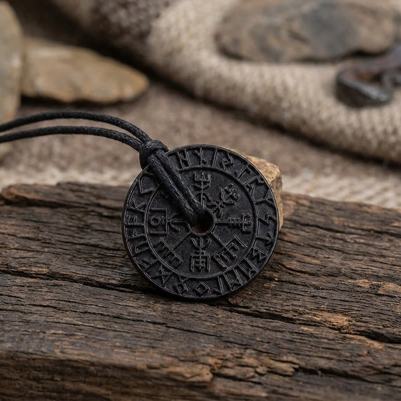 FREE Today: Nordic Valknut Odin Viking Vegvisir Compass Coin Pendant Alloy Amulet Necklace - Black - image 10