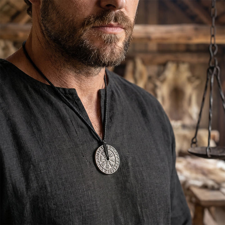 FREE Today: Nordic Valknut Odin Viking Vegvisir Compass Coin Pendant Alloy Amulet Necklace - image 1