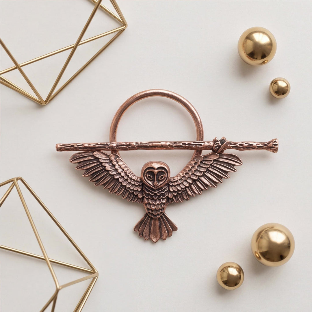 FREE Today: Celtic Owl Hair Pin Viking Hair Fork Vintage Gothic Metal Hair Slide Barrette - image 2