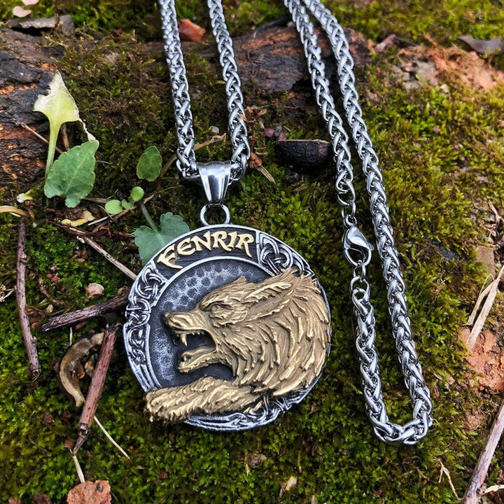 WorldNorse Fenrir Of Wolf And Helm Of Awe Necklace