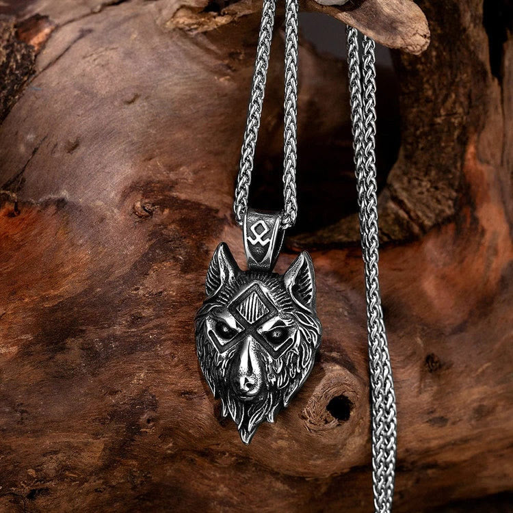 WorldNorse Viking Wolf Head - Fenrir Necklace