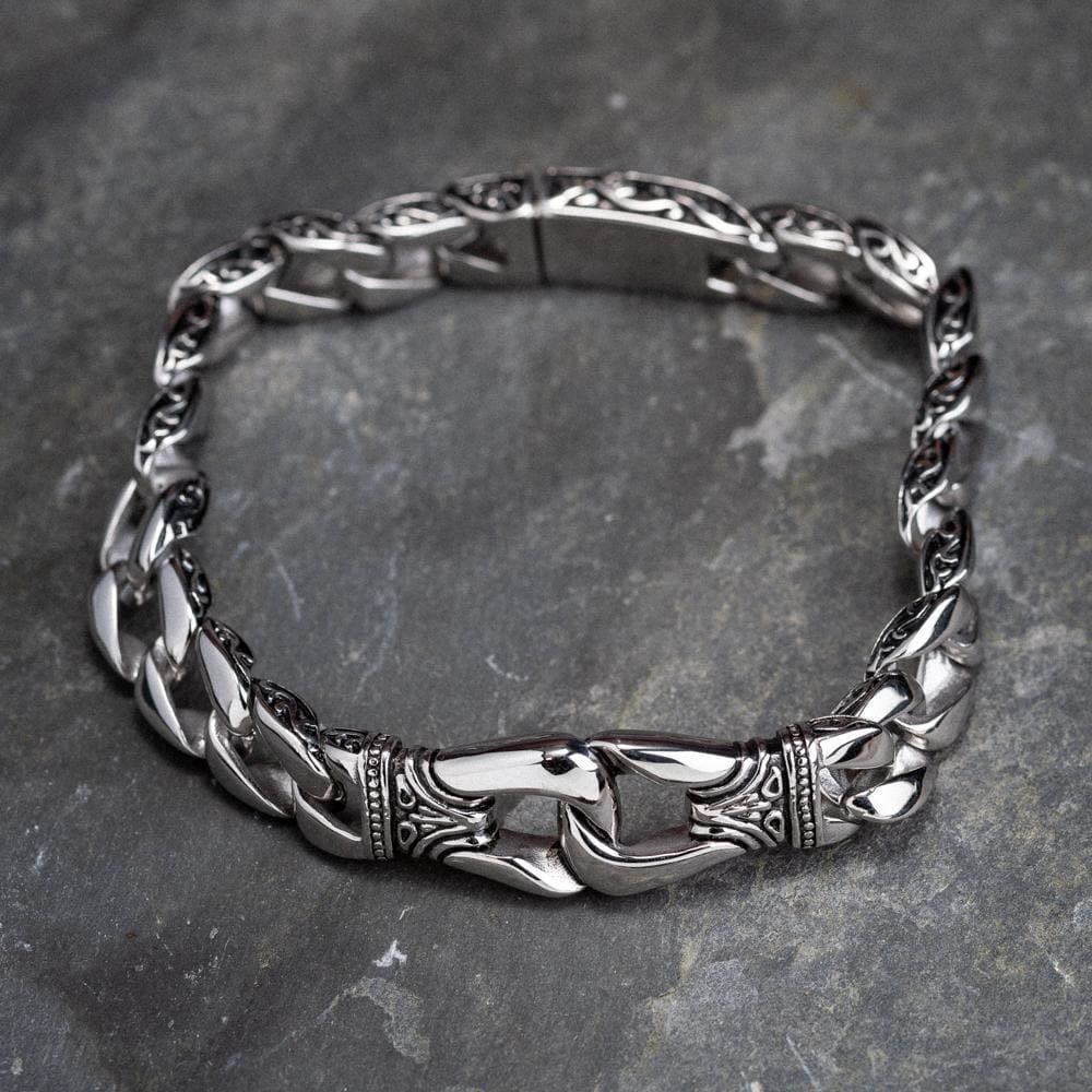 Flash Sale - WorldNorse Retro Totem Celtic Knot Chunky Curb Link Bracelet