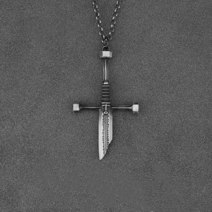 WorldNorse 999 Sterling Silver Broken Sword Necklace