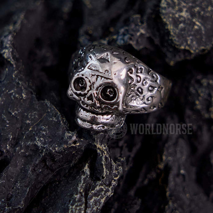 WorldNorse Gothic Skull All Seeing Eye Ring