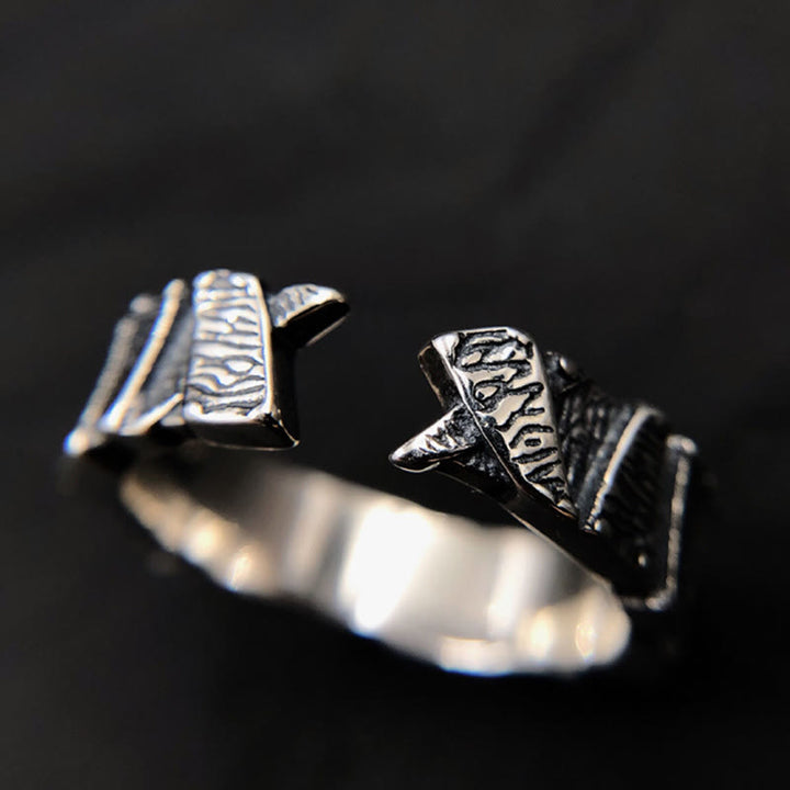 WorldNorse Scar Shape Texture Ring