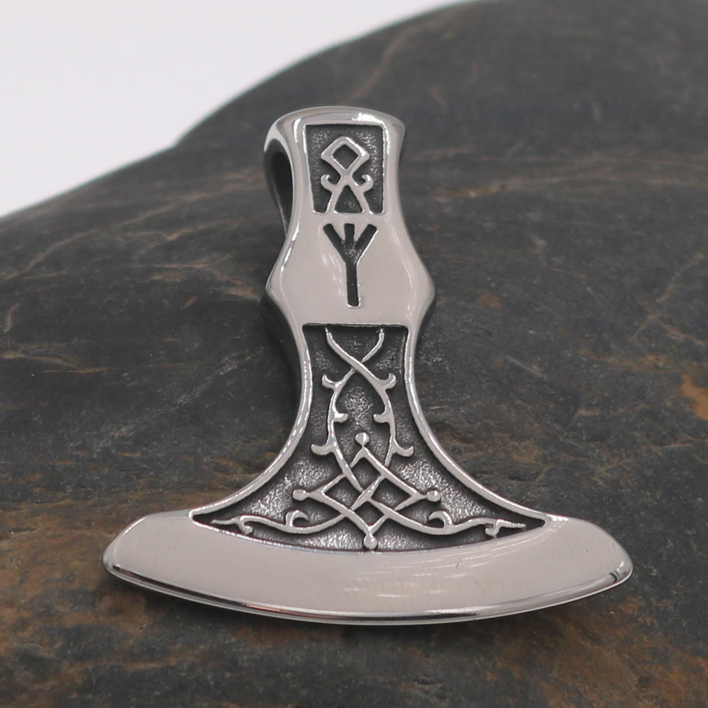 WorldNorse Viking Axe With Norse Rune Necklace