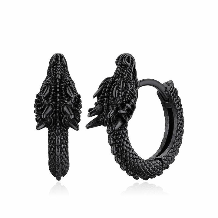 WorldNorse Dragon Hoop Earrings