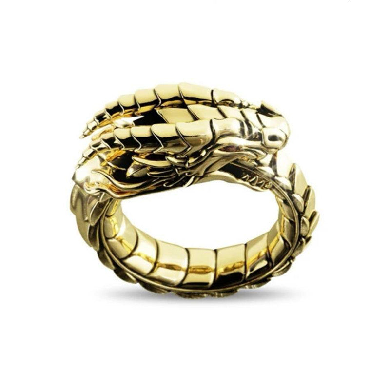 WorldNorse Nordic Mythical Giant Dragon Nicolas Style Protection Ring / Necklace