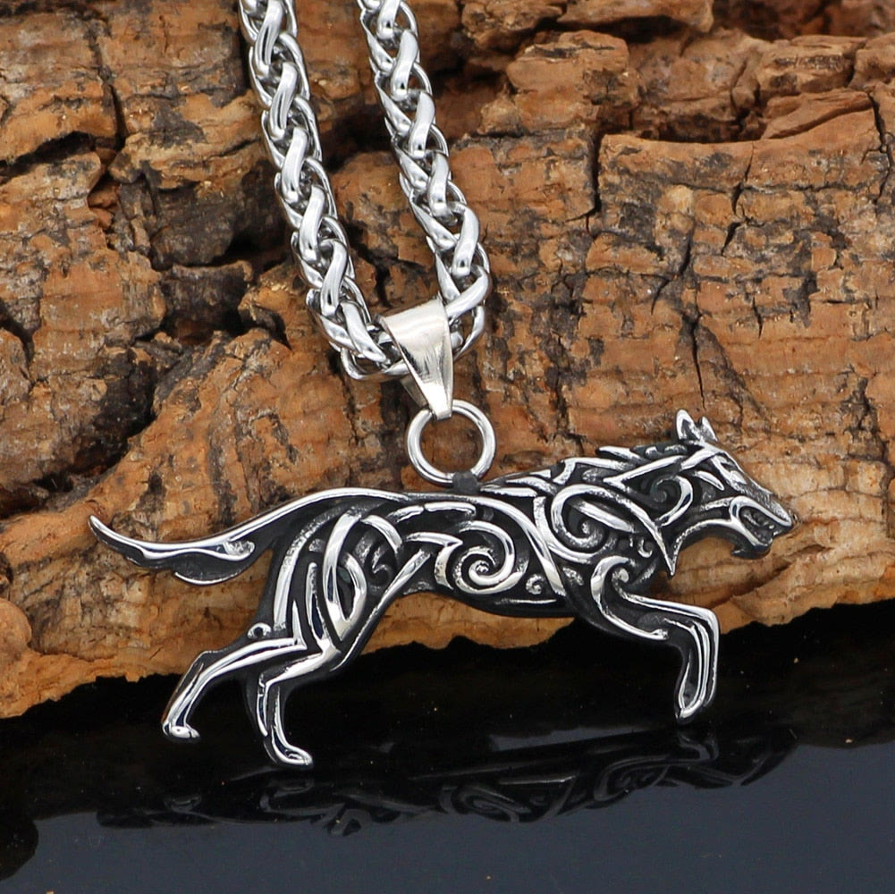 Flash Sale - WorldNorse Viking Wolf Spirit Pendant Necklace
