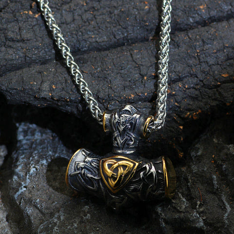 WorldNorse Thor's Hammer Mjolnir Triquetra Anchor Necklace