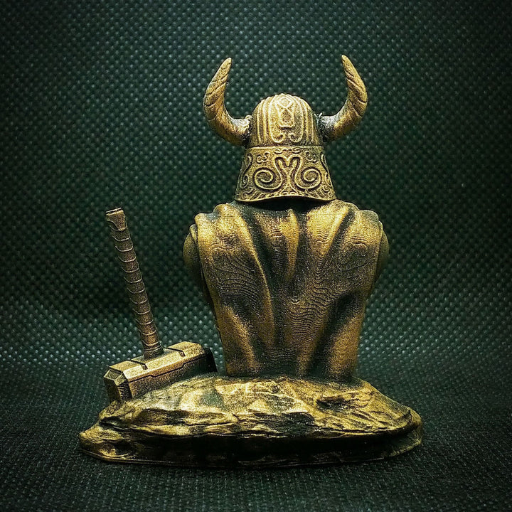 WorldNorse Thor Hammer Halfbody Statue Resin Sculpture