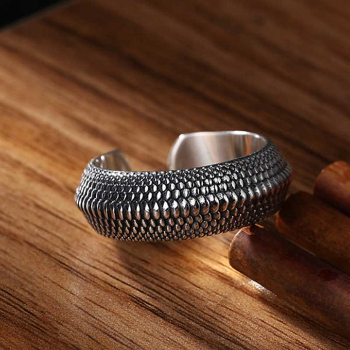 WorldNorse Dragon Scale Open Ring