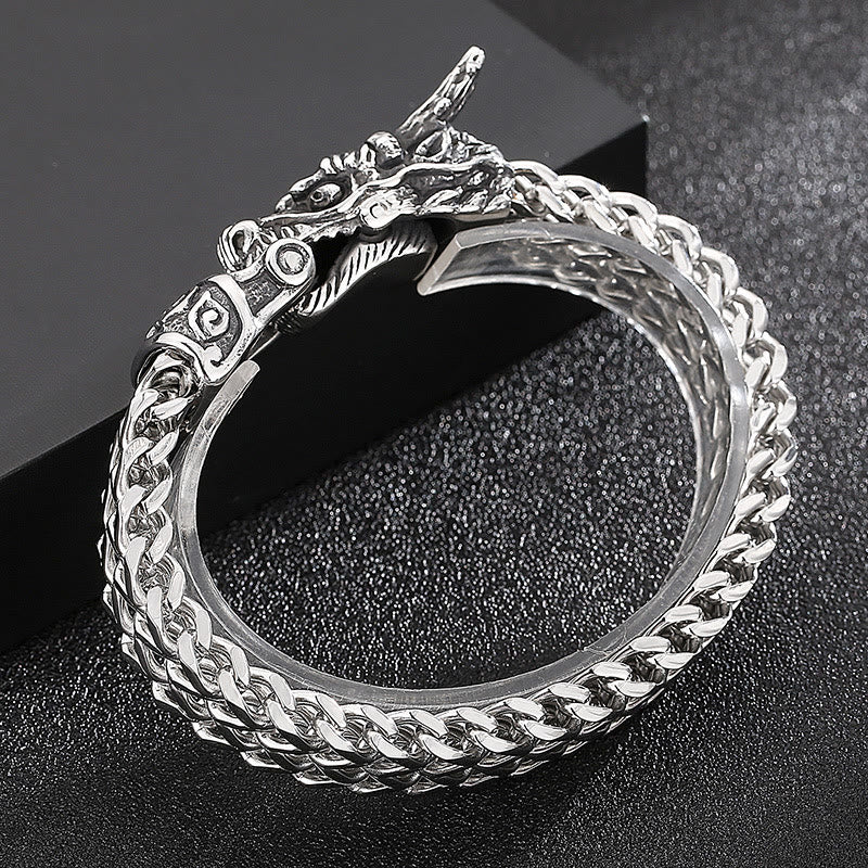 WorldNorse Norse Dragon Mesh Chain Bracelet