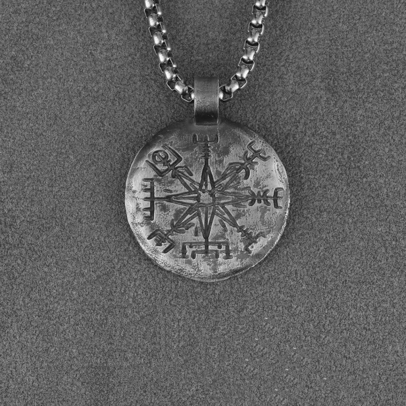 WorldNorse 999 Sterling Silver Vegvisir Necklace