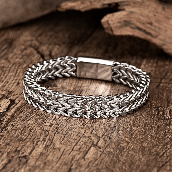 WorldNorse Classic Double Row Wheat Chain Bracelet