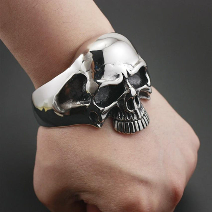 WorldNorse Demon Skull Cuff Biker Bracelet