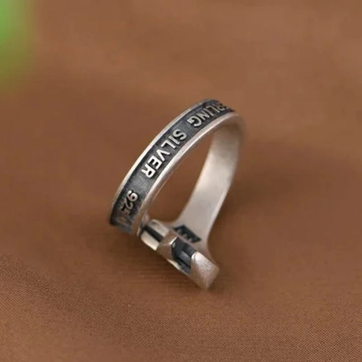 WorldNorse Sterling Silver Motorcycle Wrench Ring