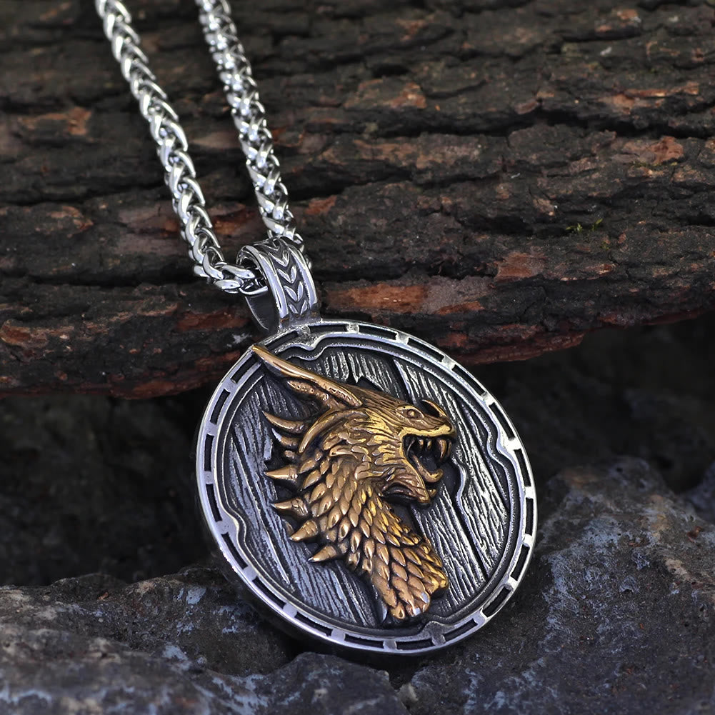 WorldNorse Viking Dragon Amulet Necklace