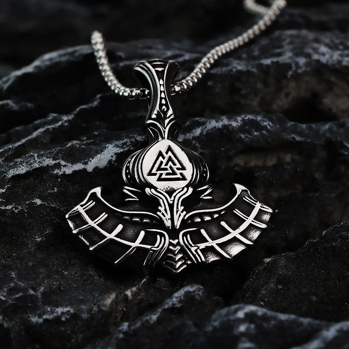 WorldNorse Valknut Anchor Viking Necklace