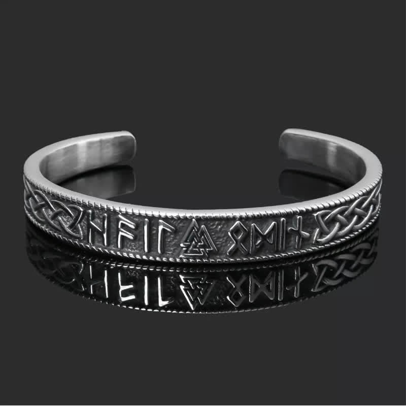 WorldNorse Men's Vintage Norse Valknut Viking Bracelet - image 6