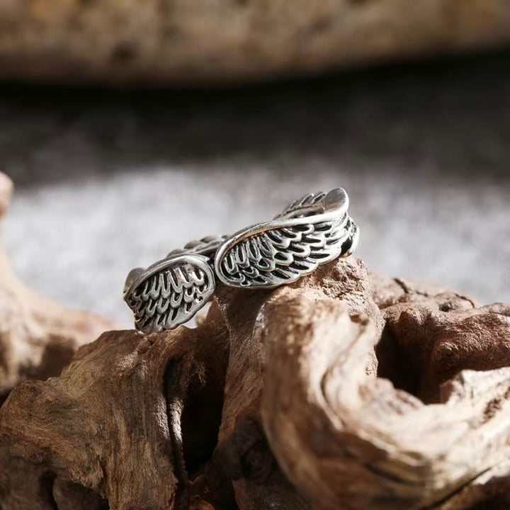 WorldNorse Angel Wing Feather Ring