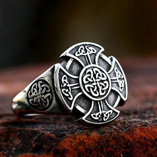 WorldNorse Nordic Celtic Knot Cross Ring