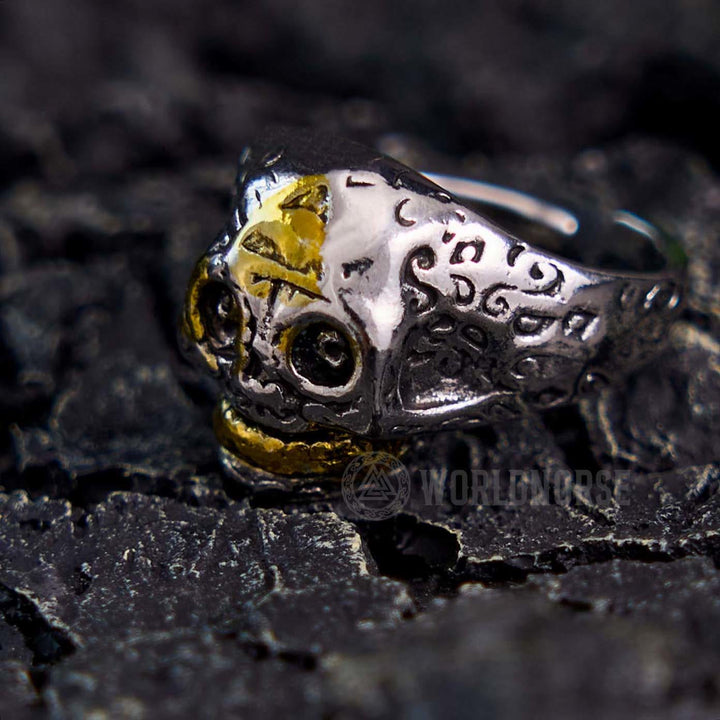 WorldNorse Gothic Skull All Seeing Eye Ring